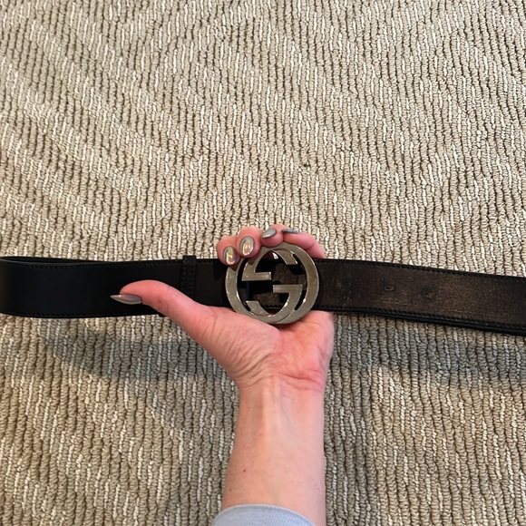 Authentic Men’s Gucci Signature Black Leather Belt - Picture 6 of 7